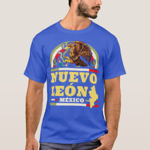 Camiseta Nuevo León México Mapa Bandera Mexicana