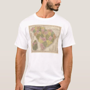 Camiseta Nuevo mapa de Carolina del Sur 2