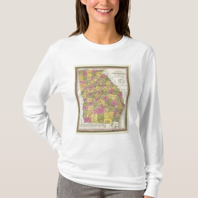 Camiseta Nuevo mapa de Georgia (Anverso)