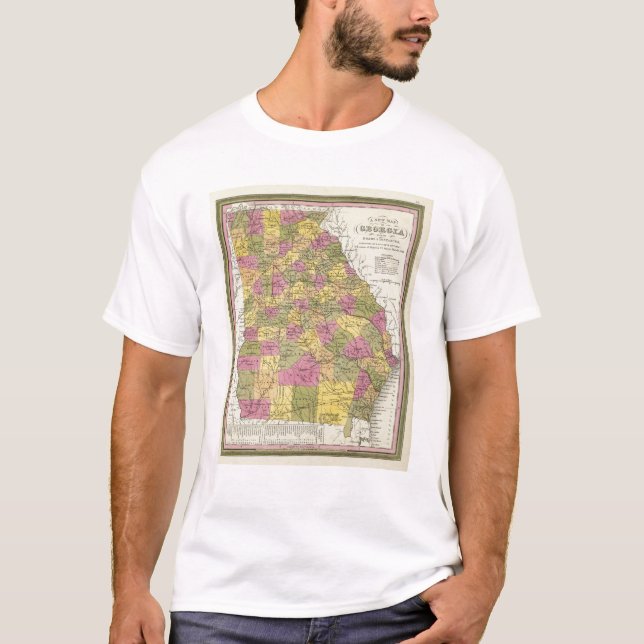 Camiseta Nuevo mapa de Georgia (Anverso)