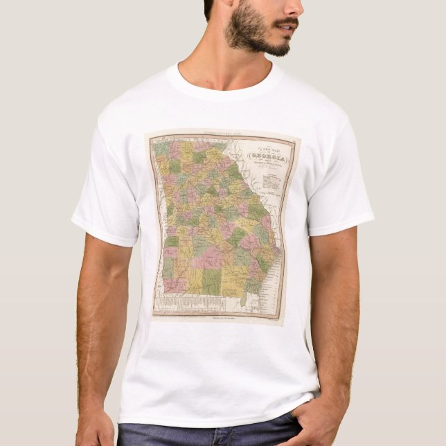 Camiseta Nuevo mapa de Georgia (Anverso)