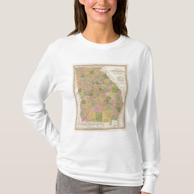 Camiseta Nuevo mapa de Georgia (Anverso)