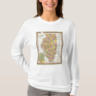 Camiseta Nuevo mapa de Illinois