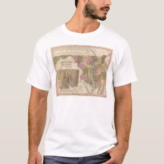 Camiseta Nuevo mapa de Maryland y de Delaware