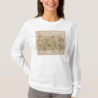 Camiseta Nuevo mapa de Pennsylvania