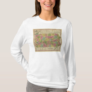 Camiseta Nuevo mapa de Pennsylvania