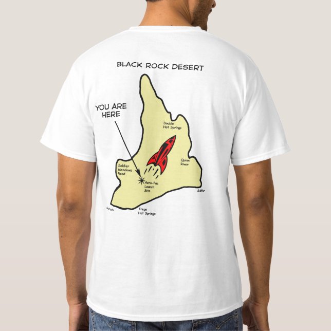 Camiseta Nuevo mapa de rock negro de AeroPAC (Reverso)