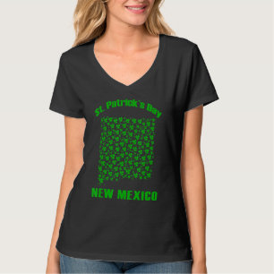 Camiseta Nuevo mapa del estado de México San Patricio Verde