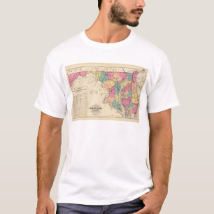 Camiseta Nuevo mapa del ferrocarril de los estados de