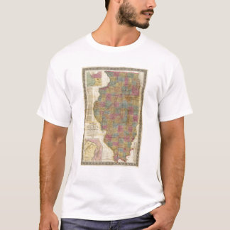 Camiseta Nuevo mapa seccional del estado de Illinois 2