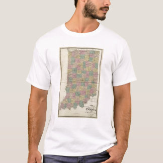 Camiseta Nuevo mapa seccional y del municipio de Indiana