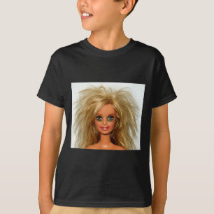 Camiseta Nuevo meme divertido de cara de muñeca rubia angus