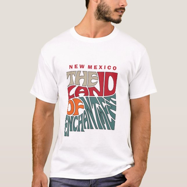 Camiseta Nuevo México apodo 'Word Art' (Anverso)