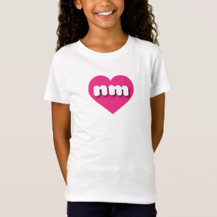 Camiseta Nuevo México corazón rosado caliente - Amo nm