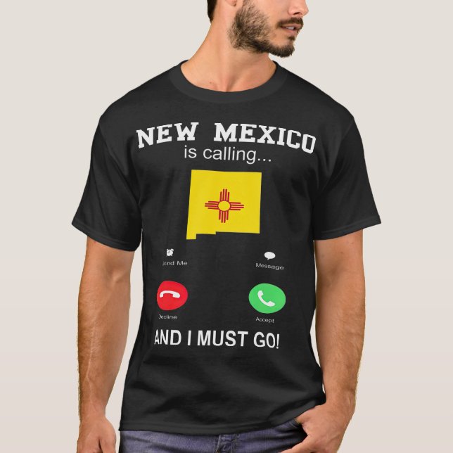 Camiseta Nuevo México llama teléfono a mujeres graciosas (Anverso)