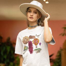 Camiseta Nuevo México Rojo Chile Pinõn Zia Globo de aire ca