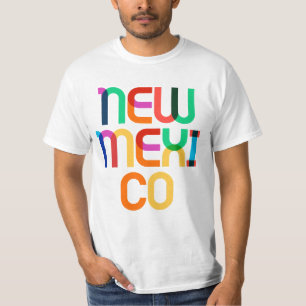 Camiseta Nuevo México Vintage Retro Pop Art Colorido Tipo d
