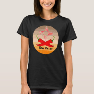 Camiseta Nuevo México Vintage Retro Sunset Red Chiles
