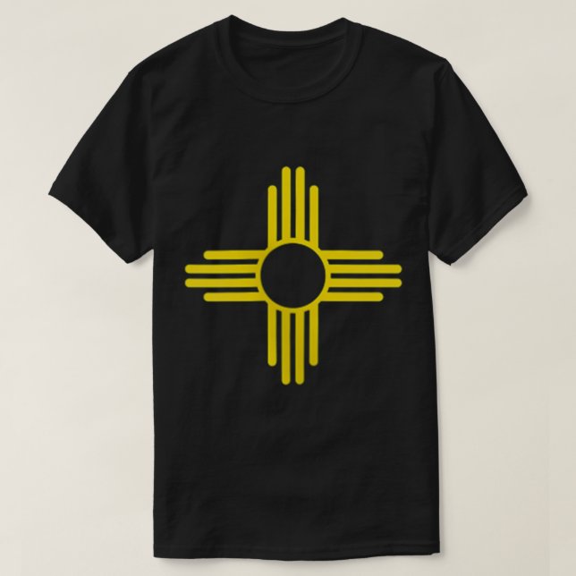 Camiseta Nuevo México Zia Sun Símbolo Pocket Diseño Amarill (Diseño del anverso)