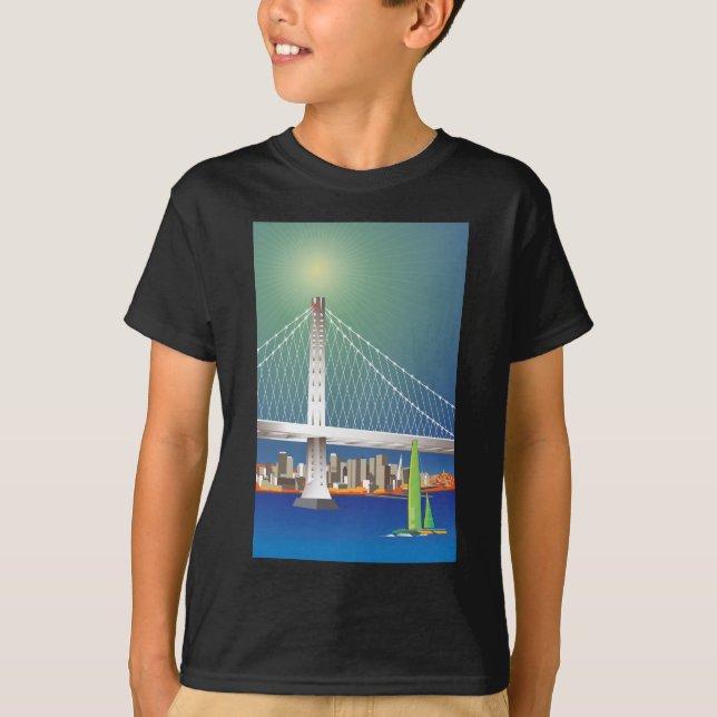 Camiseta Nuevo Oakland paisaje urbano del puente de la (Anverso)