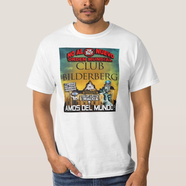 CAMISETA NUEVO ORDEN MUNDIAL BLANCA (Anverso)