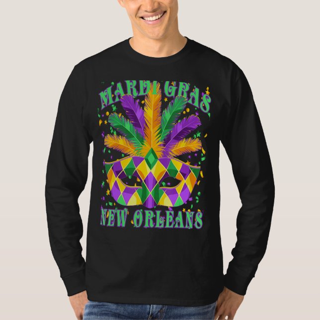 Camiseta Nuevo Orleans Mardi Gras Mask Souvenir (Anverso)