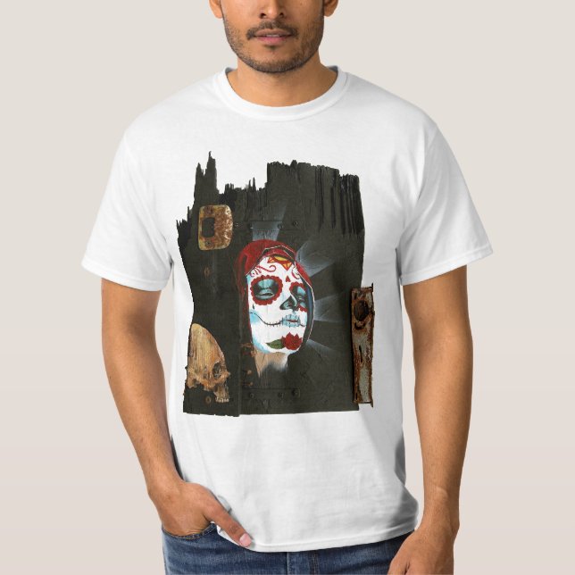 CAMISETA NUEVO PAINTING DIA DE LOS MUERTOS WITH CRÁNEO DE (Anverso)