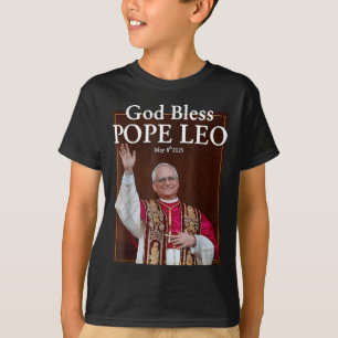 Camiseta Nuevo papa 2025 Dios bendiga al Papa León 8 de may