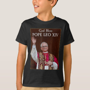 Camiseta Nuevo Papa 2025 Dios bendiga al Papa León Xiv