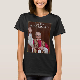 Camiseta Nuevo Papa 2025 Dios bendiga al Papa León Xiv
