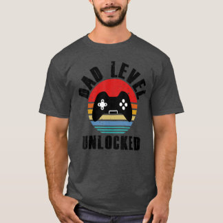 Camiseta Nuevo papá divertido nivel de papá desbloqueado fa