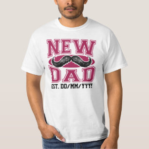Camiseta Nuevo papá (Est. Personalizable de la fecha)