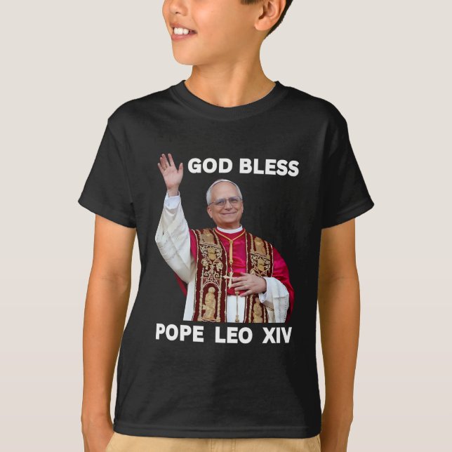Camiseta Nuevo Papa León Xiv Regalos Católicos Merch Souven (Anverso)