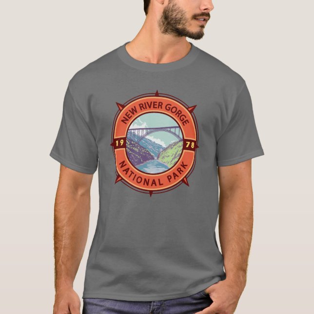 Camiseta Nuevo Parque Nacional de Garganta del Río Emblema  (Anverso)