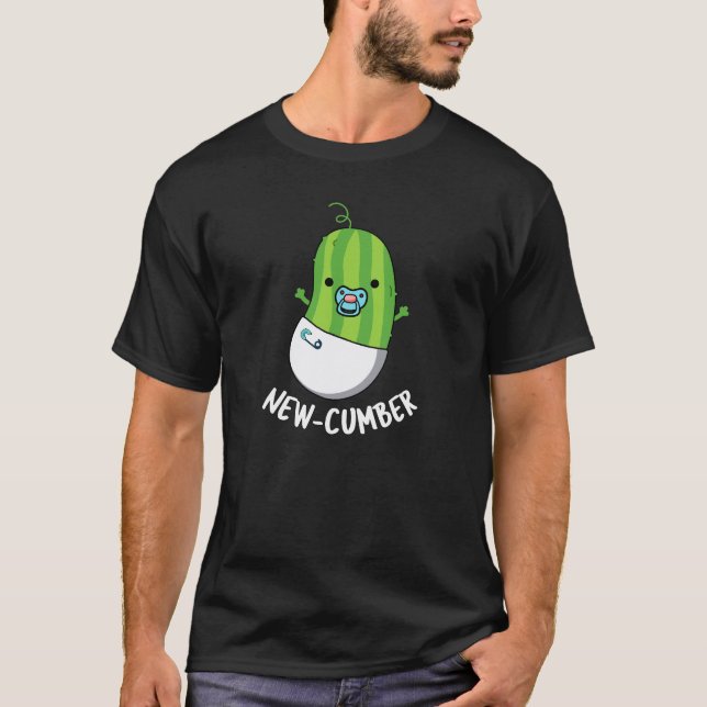 Camiseta Nuevo pepino Funny Veggie Cucumber Pun Dark BG (Anverso)