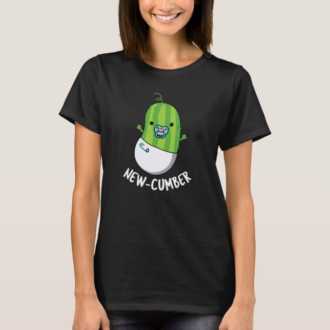 Camiseta Nuevo pepino Funny Veggie Cucumber Pun Dark BG (Anverso)