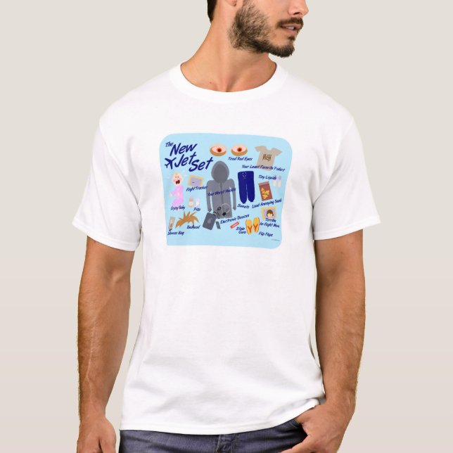 Camiseta Nuevo Personalizado de viajes por aire divertido J (Anverso)