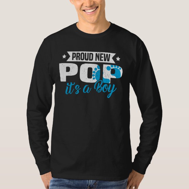 Camiseta Nuevo pop retro orgulloso revelación de género mas (Anverso)