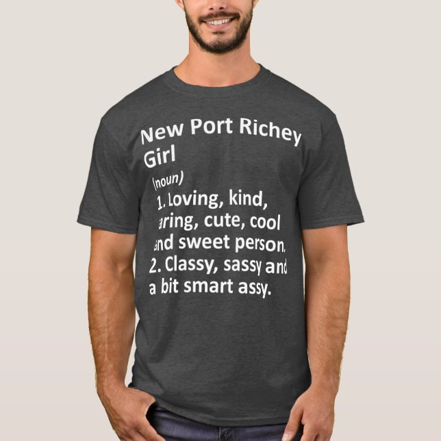 Camiseta NUEVO PORT RICHEY CHICA FL FLORIDA Funny City Home (Anverso)