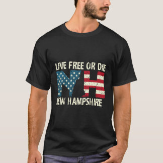 Camiseta Nuevo Producto De Hampshire Patriotic Live Free O