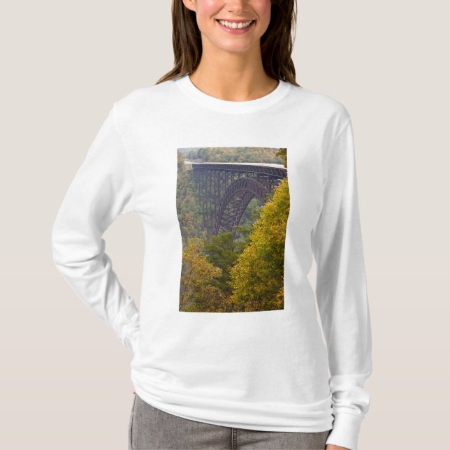 Camiseta Nuevo puente de garganta del río, nueva garganta d (Anverso)