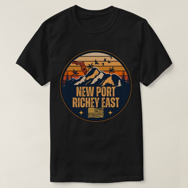Camiseta Nuevo Puerto Richey Este, Florida (Diseño del anverso)