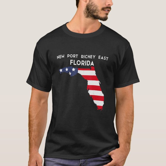 Camiseta Nuevo Puerto Richey Este Florida Estados Unidos Am (Anverso)