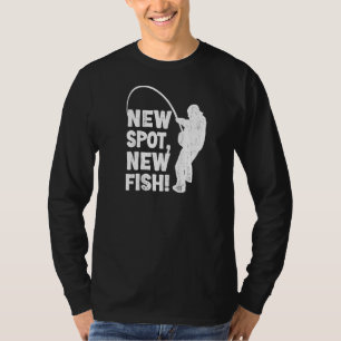 Camiseta Nuevo Punto De Pescado Nuevo Para Pesca De Pescado