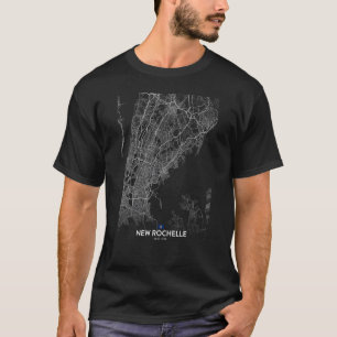 Camiseta nuevo rochelle new york City map Travel souvenir h