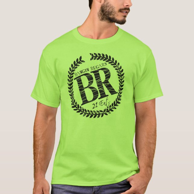 Camiseta Nuevo Tee con logotipo "BR" (verde) (Anverso)