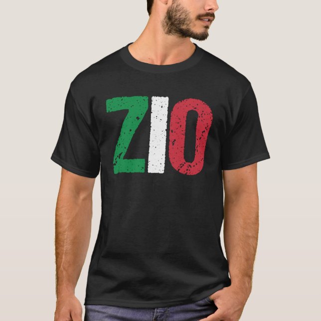 Camiseta Nuevo tío italiano Zio Orgulloso italiano norteame (Anverso)
