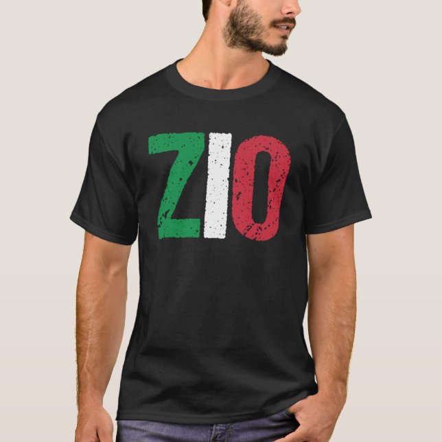 Camiseta Nuevo tío italiano Zio Orgulloso italiano norteame (Anverso)