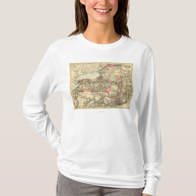 Camiseta Nuevo YorkPanoramic MapNew York (Anverso)