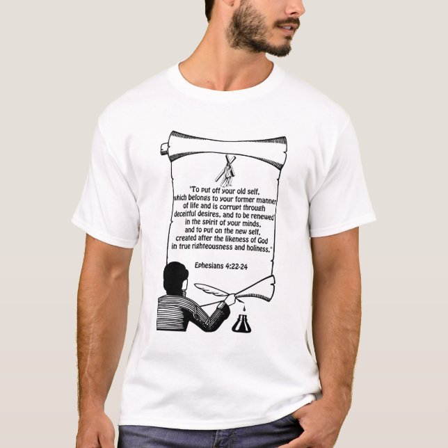 Camiseta Nuevos autoefesios 4:22-24 La Biblia Cita una cami (Anverso)